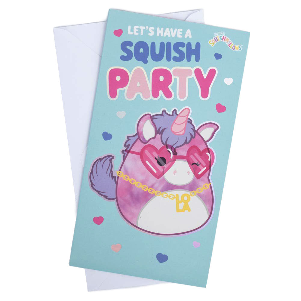 Squishmallows Birthday Card Featuring Lola the Unicorn Default Title - Greeting Cards at Gift Moments