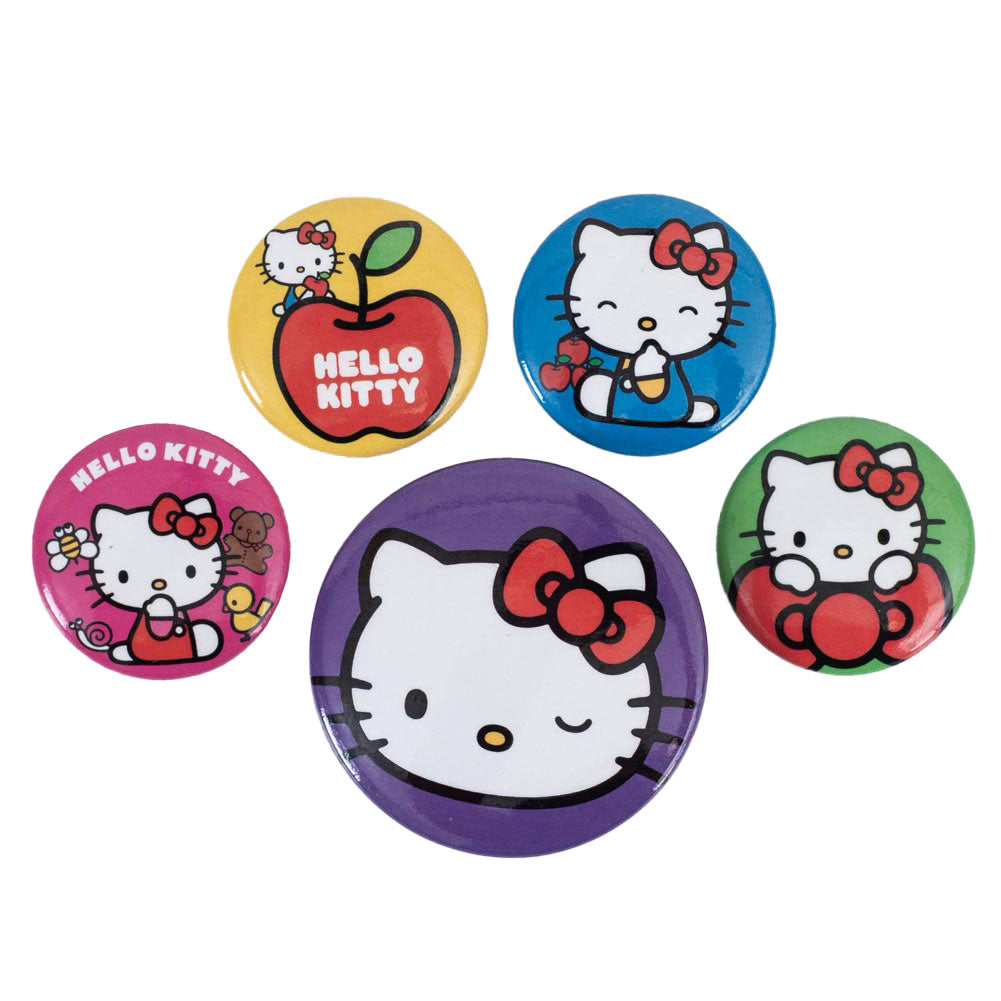 Hello Kitty Button Badge Set Default Title - Badges at Gift Moments