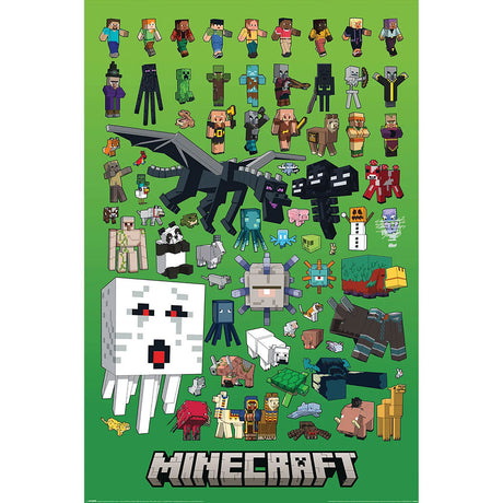 Minecraft Character Montage Poster 200 Default Title - Posters at Gift Moments