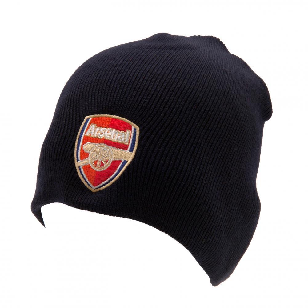 Arsenal FC Navy Beanie - Official Knitted Hat Default Title - Caps & Hats at Gift Moments