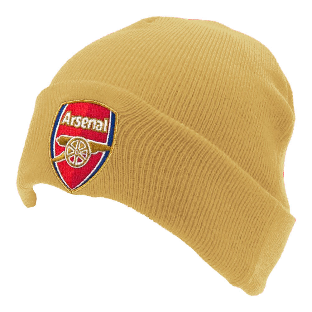 Arsenal FC Gold Cuff Beanie Default Title - Caps & Hats at Gift Moments