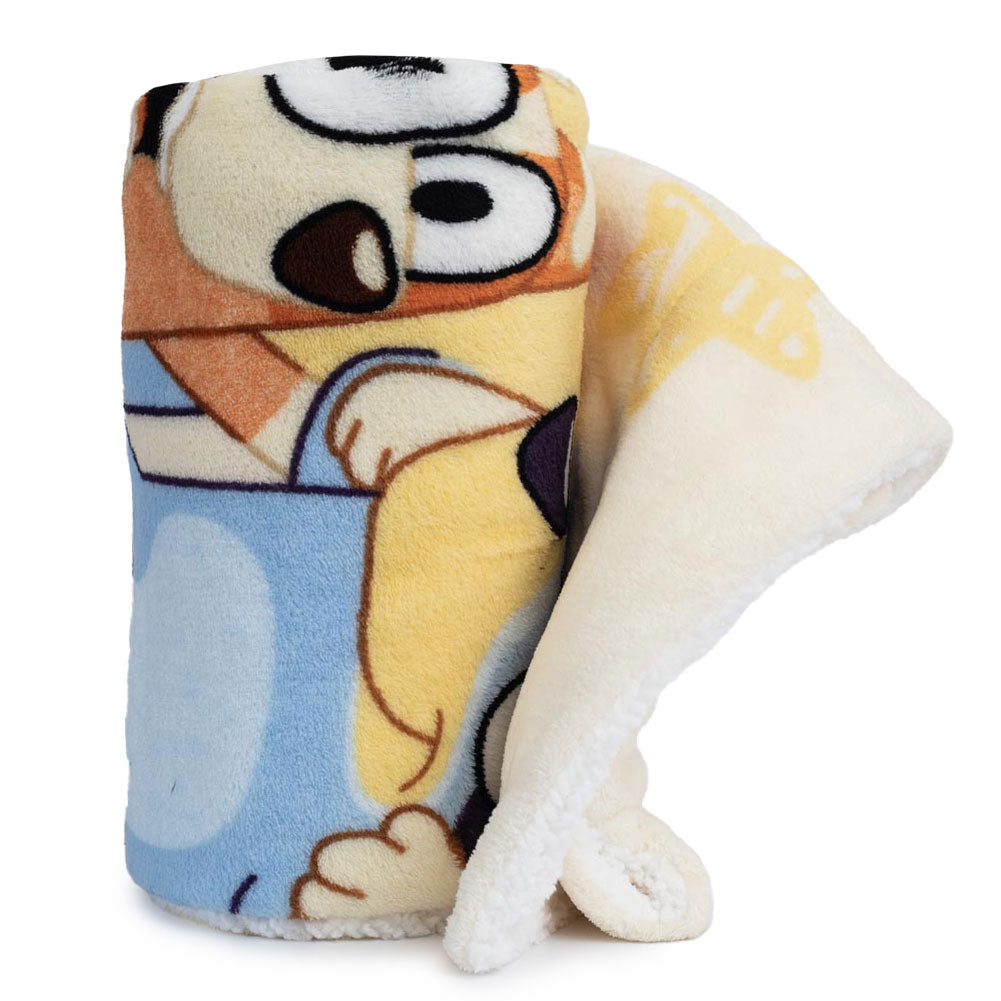 Bluey Sherpa Fleece Blanket Default Title - Blankets at Gift Moments