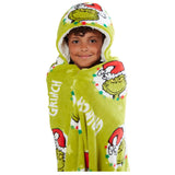 Grinch Youths Hooded Fleece Poncho Blanket: 3 - Blankets By The Grinch