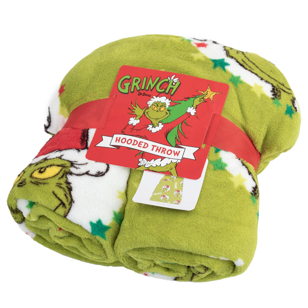 Grinch Youths Hooded Fleece Poncho Blanket: 4 - Blankets By The Grinch