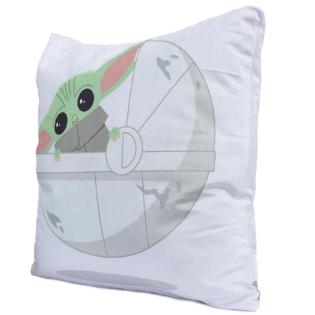 Star Wars: The Mandalorian Grogu Velvet Feel Cushion Default Title - Cushions at Gift Moments