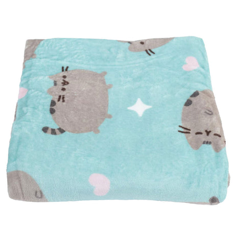 Pusheen Premium XL Fleece Blanket in Mint Green - Blankets at Gift Moments