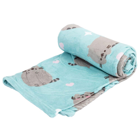 Pusheen Premium XL Fleece Blanket in Mint Green - Blankets at Gift Moments