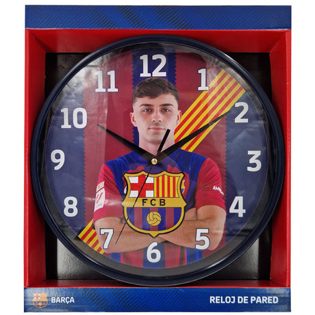 FC Barcelona Pedri Wall Clock - Clocks at Gift Moments