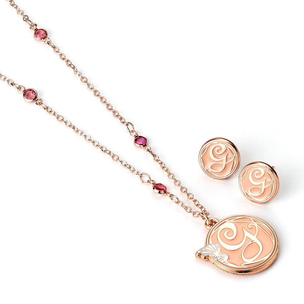 Glinda Rose Gold Necklace & Earrings Set: 1 - Jewellery By Wicked