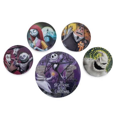 The Nightmare Before Christmas Button Badge Set Default Title - Badges at Gift Moments