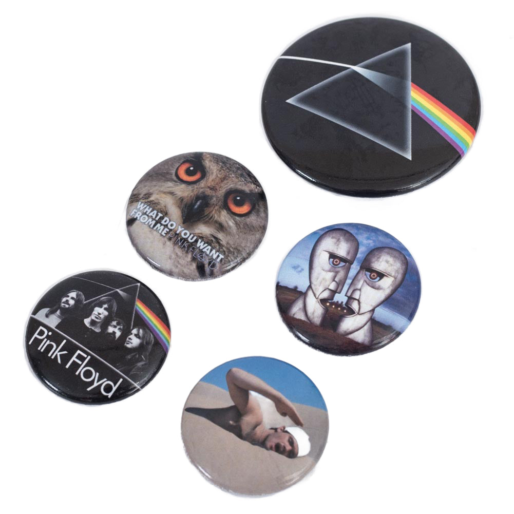 Pink Floyd Classic Button Badge Set - Badges at Gift Moments