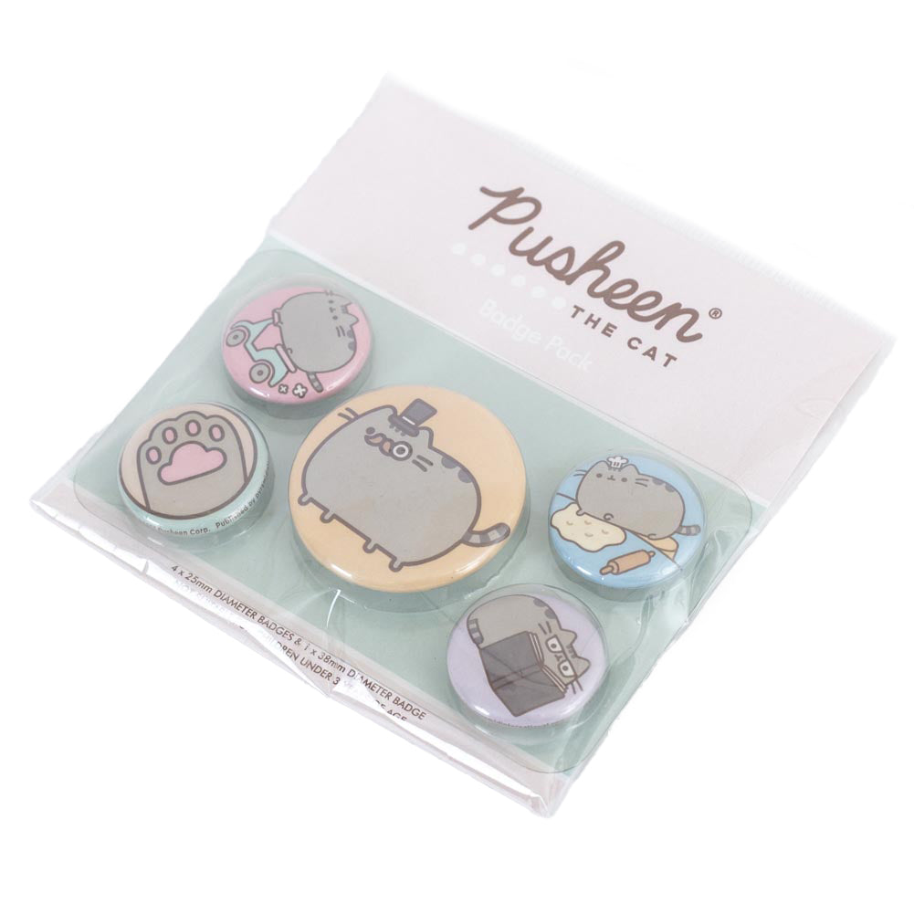 Pusheen Fancy Button Badge Set: 3 - Badges By Pusheen