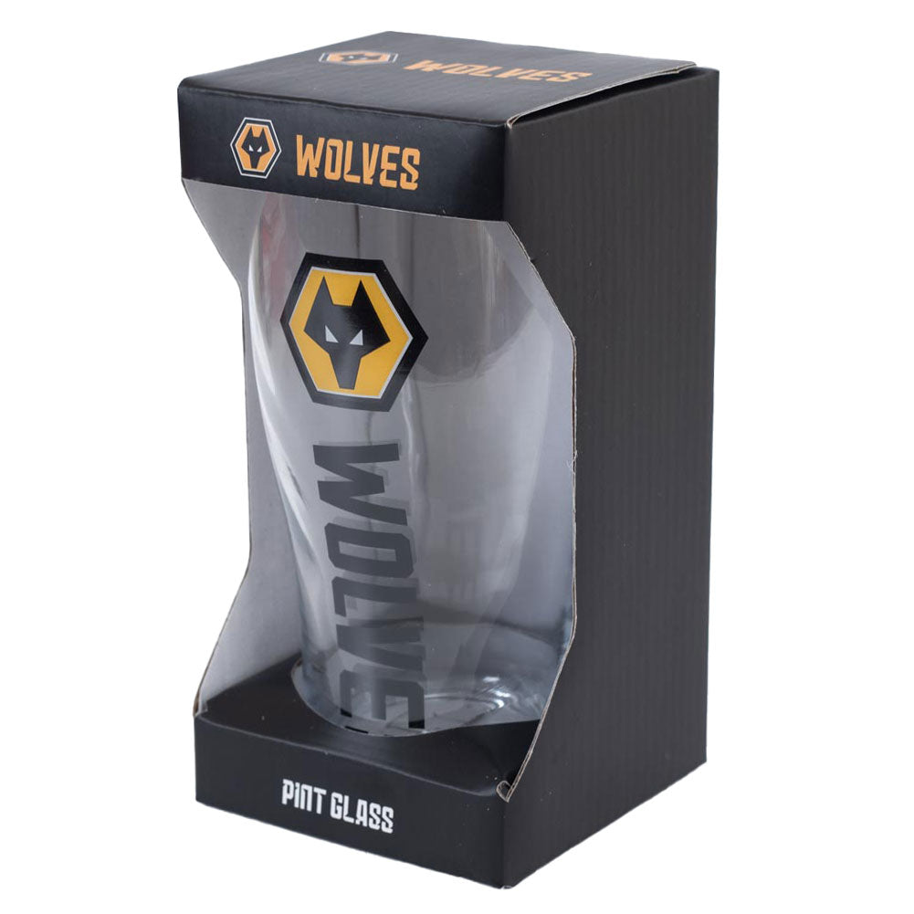 Wolverhampton Wanderers FC Tulip Pint Glass: 1 - Beer Glasses By Wolverhampton Wanderers