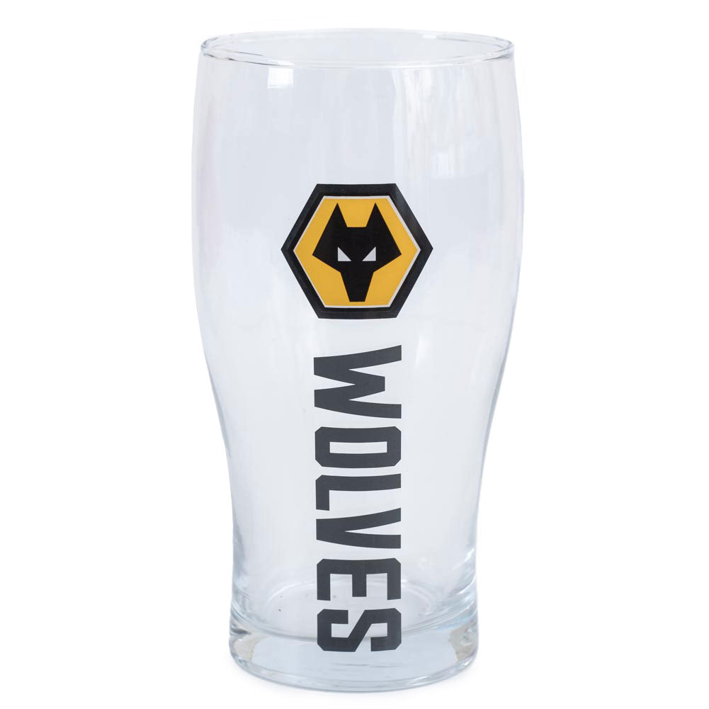 Wolverhampton Wanderers FC Tulip Pint Glass: 2 - Beer Glasses By Wolverhampton Wanderers