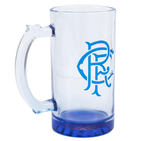 Rangers FC Glass Stein Tankard - Tankards at Gift Moments