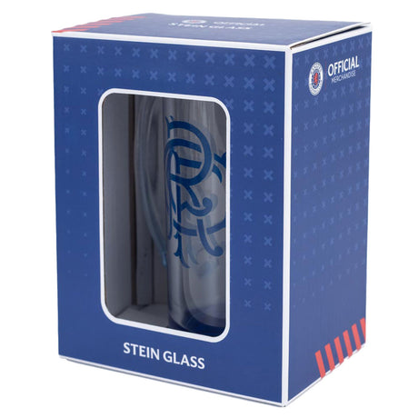 Rangers FC Glass Stein Tankard - Tankards at Gift Moments