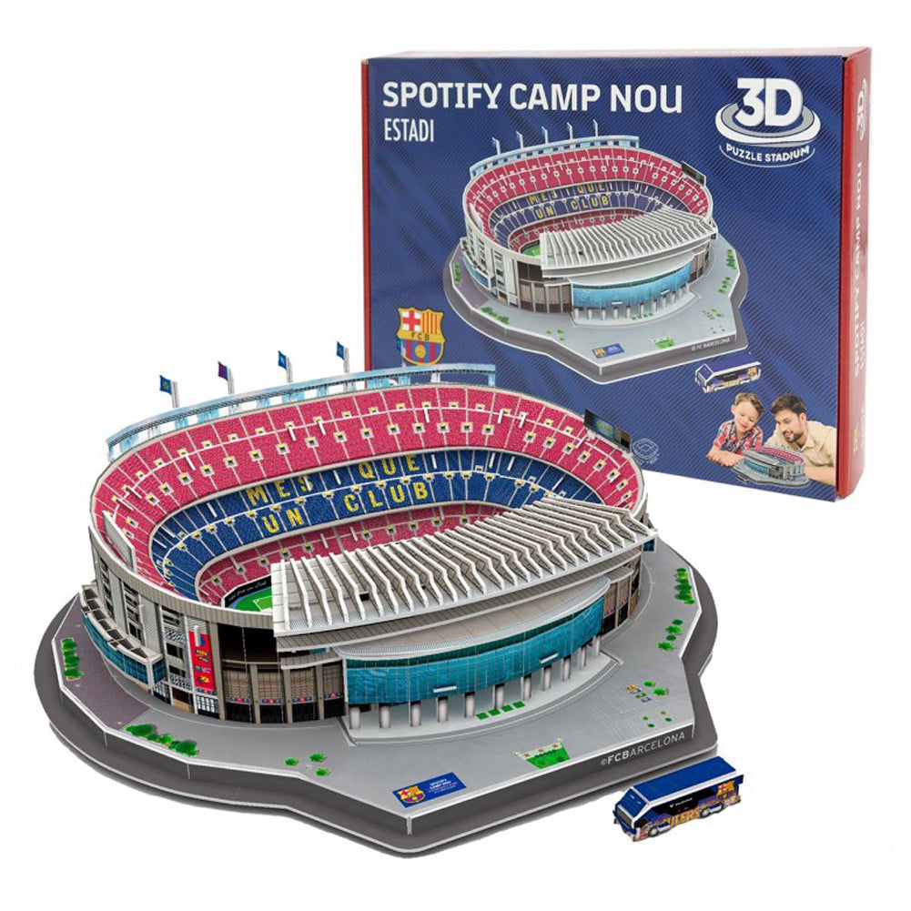 FC Barcelona 3D Stadium Puzzle Default Title - Puzzles & Games at Gift Moments