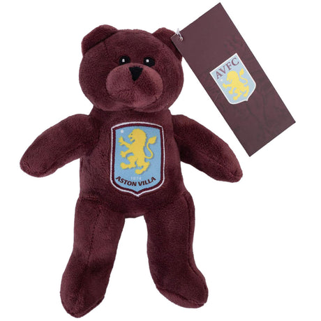 Aston Villa FC Mini Bear - Claret Plush Soft Toy - Teddy Bears & Soft Toys at Gift Moments