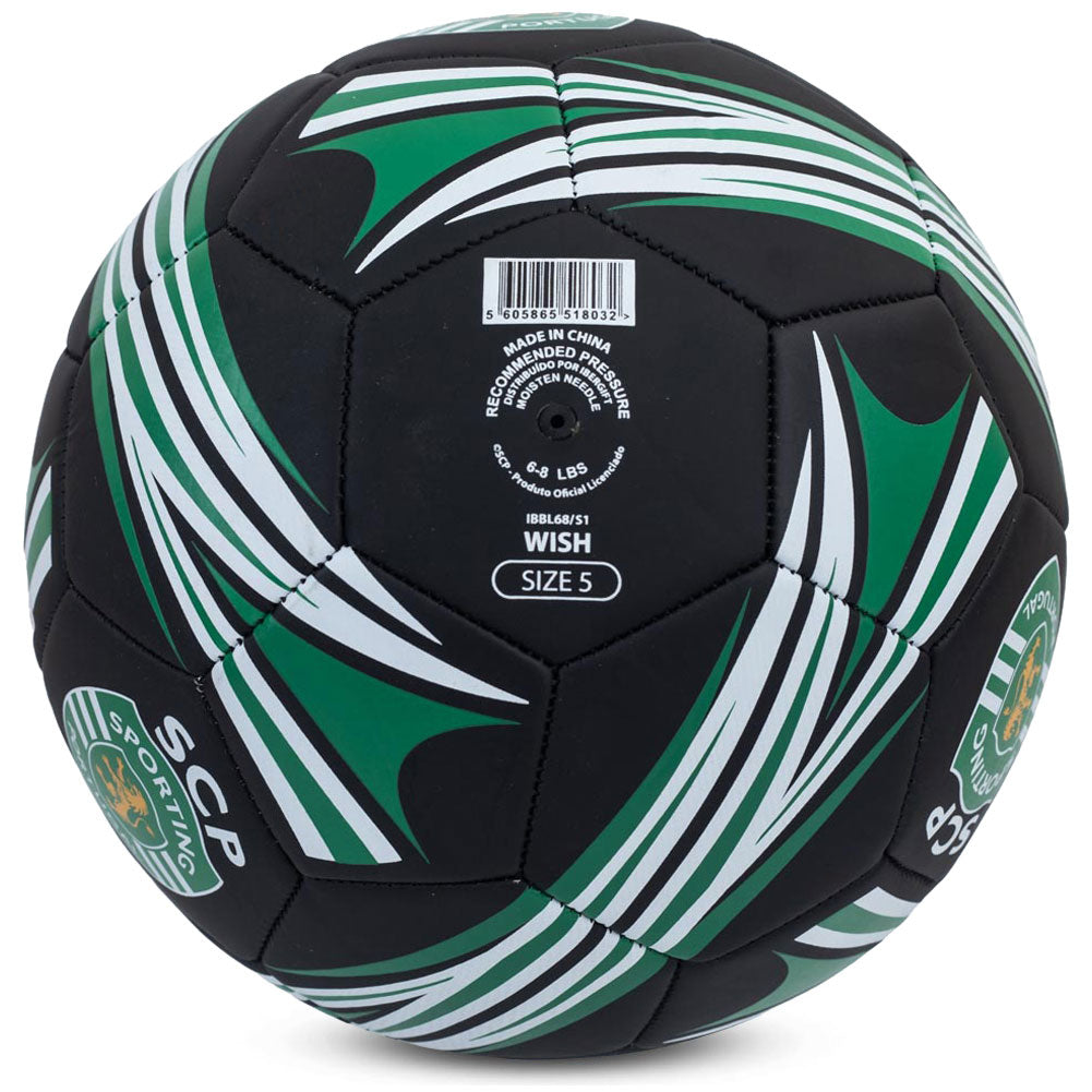 Sporting CP Wish Football - Matte Black 32 Panel Design - Balls at Gift Moments