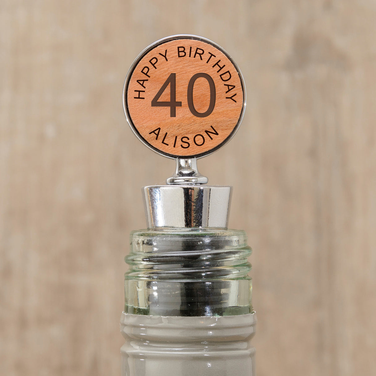 Personalised Birthday Bottle Stopper: 4 - Barware By Gift Moments