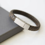 Personalised Rustic Leather Handwriting Bracelet: 2 - Large 22cm - Bracelets By Gift Moments