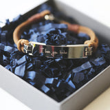 Personalised Handwriting Leather Tan Bracelet: 1 - Bracelets By Gift Moments