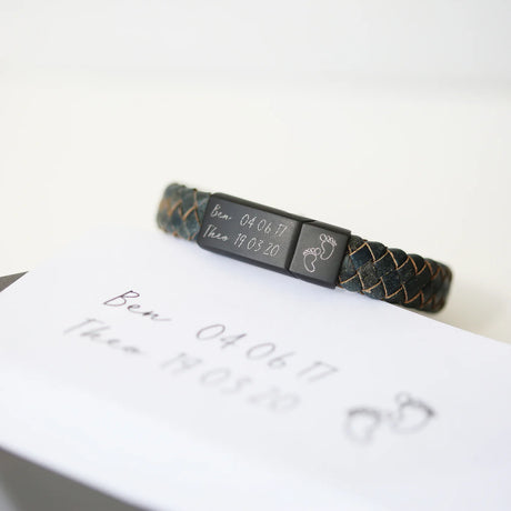 Personalised Handwriting Men's Bracelet in Iron - Bracelets at Gift Moments