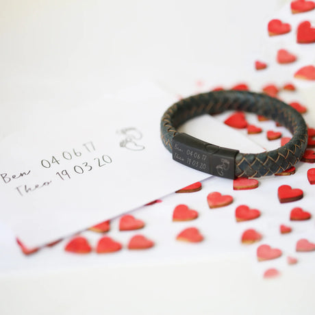 Personalised Handwriting Men's Bracelet in Iron - Bracelets at Gift Moments