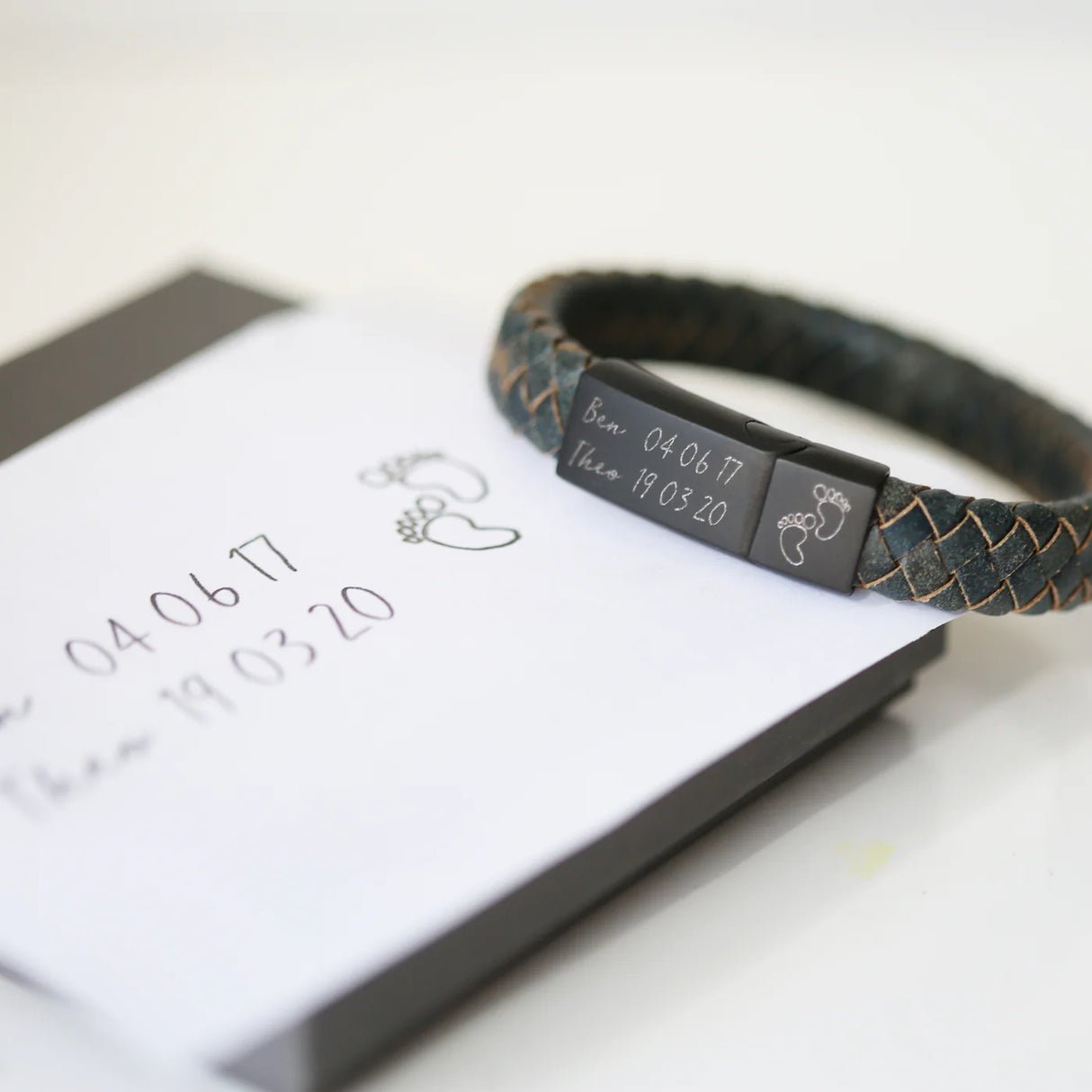 Personalised Handwriting Men's Bracelet in Iron - Bracelets at Gift Moments