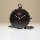 Personalised Architect Modern Pocket Watch Black - Watches at Gift Moments