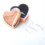 Personalised Handwriting Rose Gold Heart Trinket Box - Trinket Boxes at Gift Moments