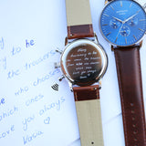 Bespoke Men's Architect Blue Motivator Walnut Contactless Payment Watch - Watches at Gift Moments