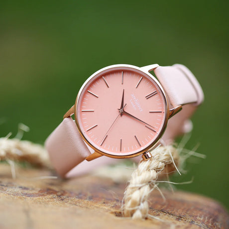 Bespoke Ladies Architēct Coral Watch in Light Pink - Watches at Gift Moments