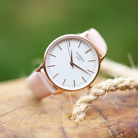 Personalised Ladies Architēct Blanc Watch Light Pink - Watches at Gift Moments