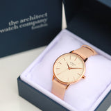 Bespoke Ladies Architēct Blanc Watch Light Pink - Watches at Gift Moments