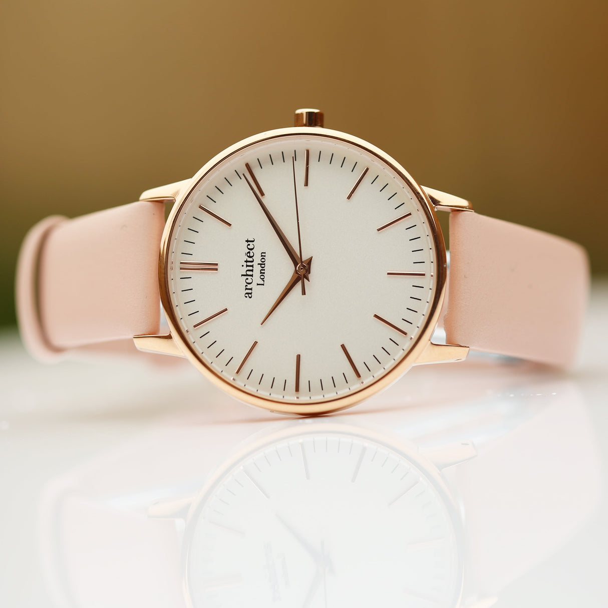 Bespoke Ladies Architēct Blanc Watch Light Pink - Watches at Gift Moments