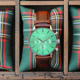 Bespoke Men's Architect Green Motivator Walnut Contactless Payment Watch - Watches at Gift Moments