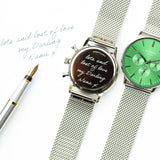 Bespoke Men's Architect Motivator Green Silver Watch - Watches at Gift Moments