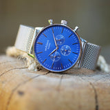 Personalised Men's Architect Motivator Blue Silver - Watches at Gift Moments