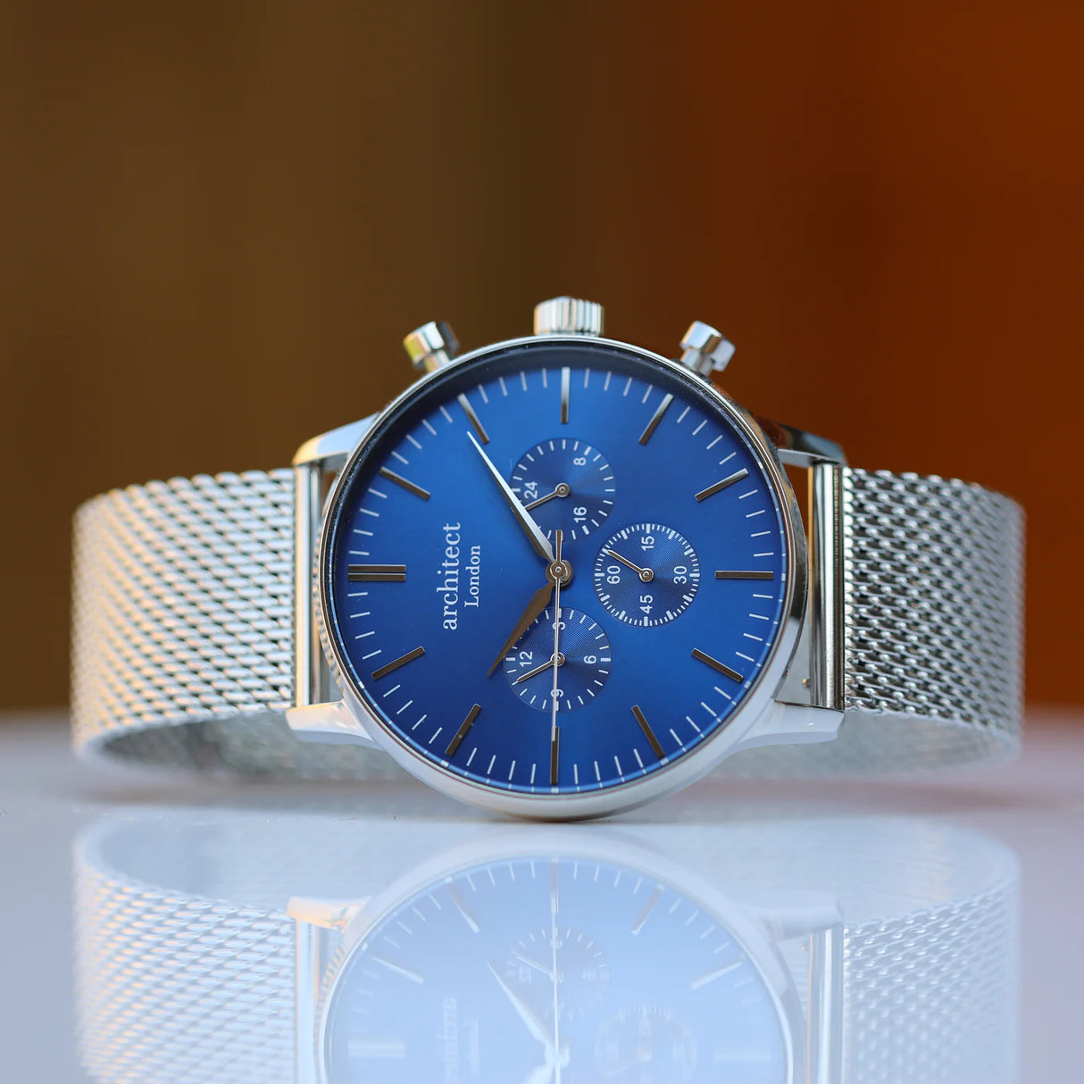 Personalised Men's Architect Motivator Blue Silver - Watches at Gift Moments