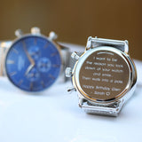 Personalised Men's Architect Motivator Blue Silver - Watches at Gift Moments