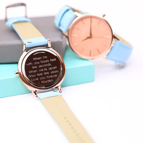 Personalised Ladies Architēct Coral Watch Light Blue - Watches at Gift Moments