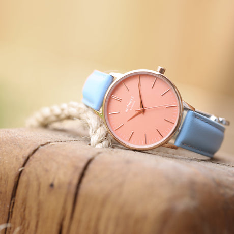 Bespoke Ladies Architēct Coral Watch Light Blue - Watches at Gift Moments