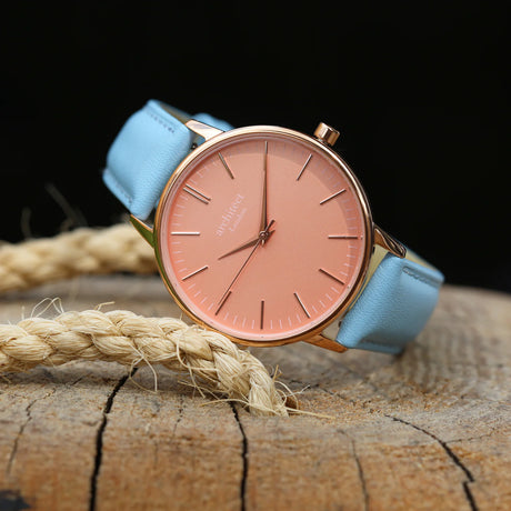 Bespoke Ladies Architēct Coral Watch Light Blue - Watches at Gift Moments