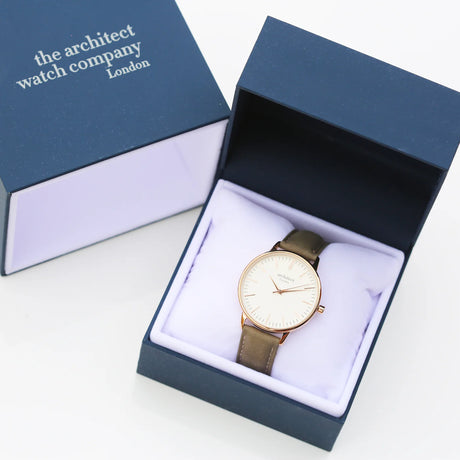 Personalised Ladies Architēct Blanc Watch Light Grey - Watches at Gift Moments