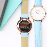 Personalised Ladies Architēct Blanc Watch Light Blue: 3 - Watches By Architect Watches