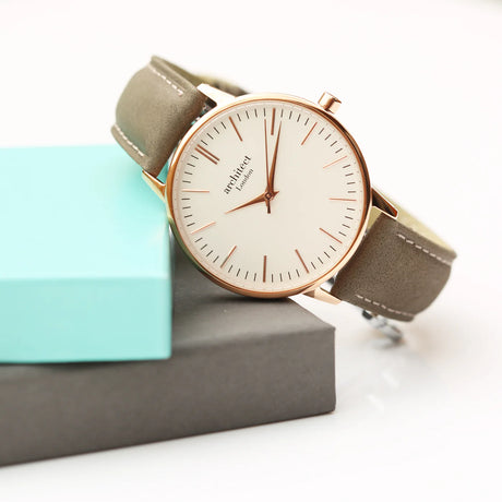 Personalised Ladies Architēct Blanc Watch Light Grey - Watches at Gift Moments