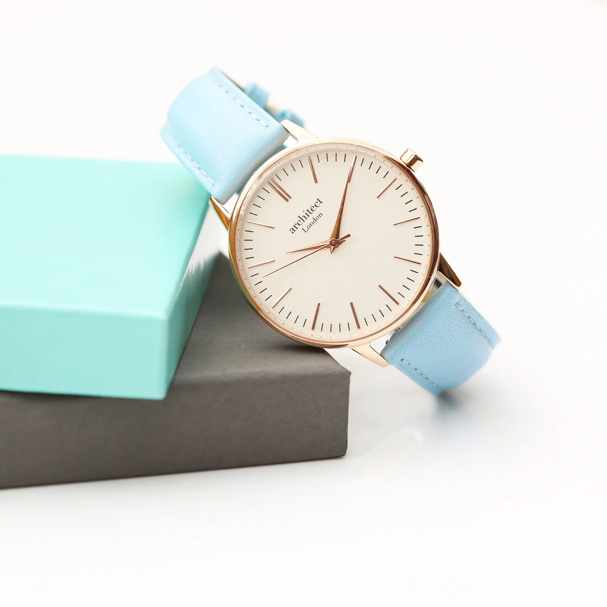 Personalised Ladies Architēct Blanc Watch Light Blue: 5 - Watches By Architect Watches