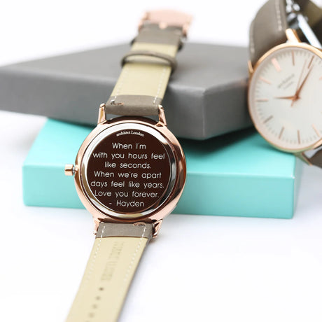 Personalised Ladies Architēct Blanc Watch Light Grey - Watches at Gift Moments