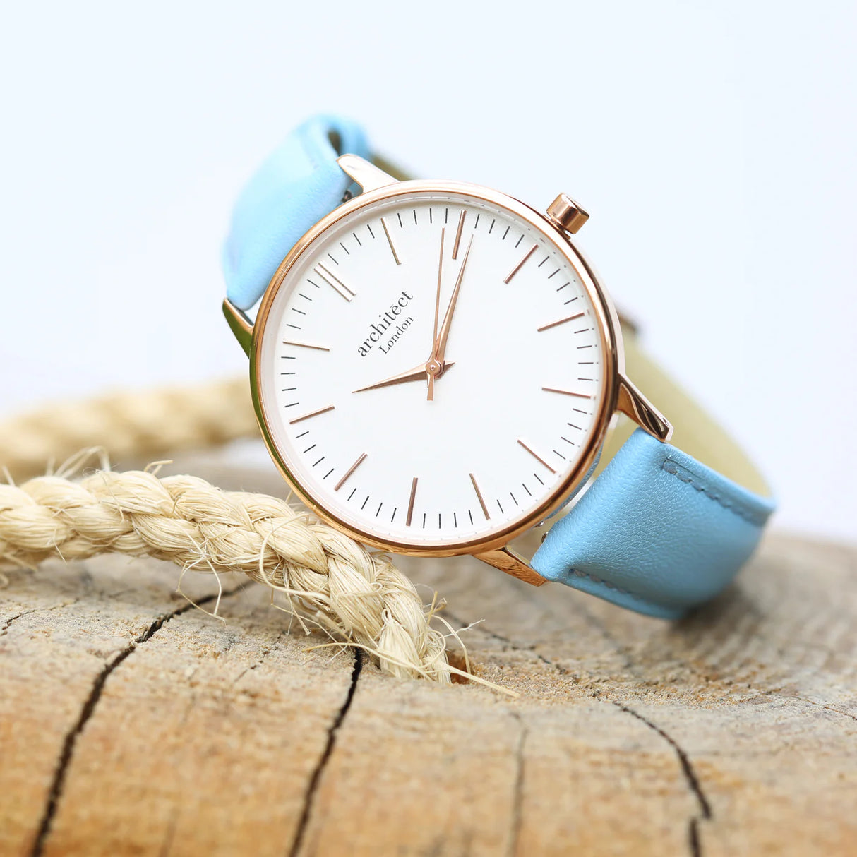 Personalised Ladies Architēct Blanc Watch Light Blue: 1 - Watches By Architect Watches